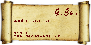 Ganter Csilla névjegykártya
